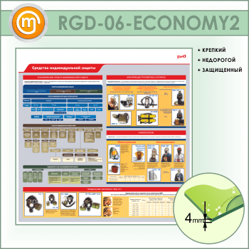 Стенд «Средства индивидуальной защиты» (RGD-06-ECONOMY2)