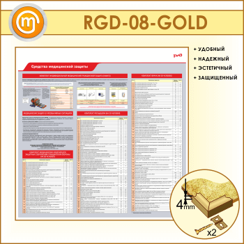Стенд «Средства медицинской защиты» (RGD-08-GOLD)