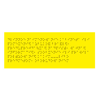 Тактильная табличка шрифтом Брайля, ДС6