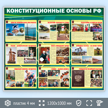 Стенд «Конституционные основы Российской Федерации» (VU-01-SILVER)