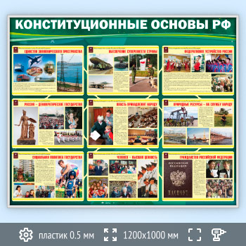 Стенд «Конституционные основы Российской Федерации» (VU-01-SUPERSLIM)