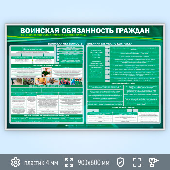 Стенд «Воинская обязанность граждан» (VU-09-SILVER)